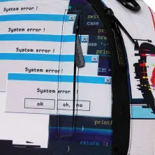 Sprayground Hacked Shark mochila foto cremallera