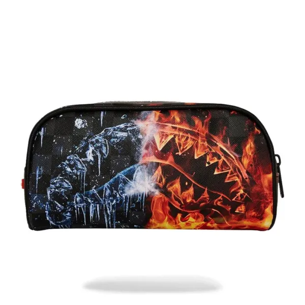 Estuche Fire Ice Shark de Sprayground principal Estuche Fire Ice Shark de Sprayground principal