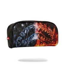 Estuche Fire Ice Shark de Sprayground lateral Estuche Fire Ice Shark de Sprayground lateral