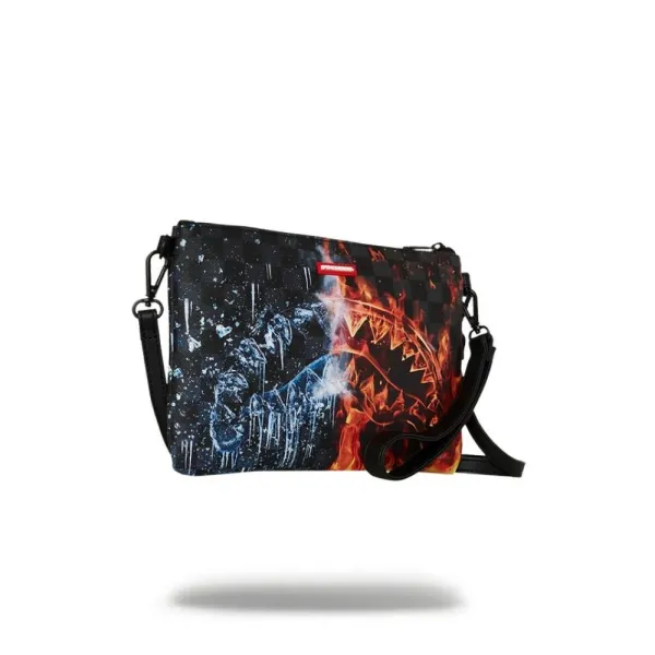 Bolso de mano Sprayground Fire Ice Shark foto lateral