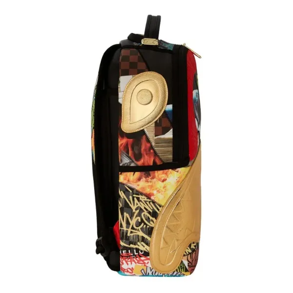 Sprayground 15 Years Gold and Spliced foto de lado