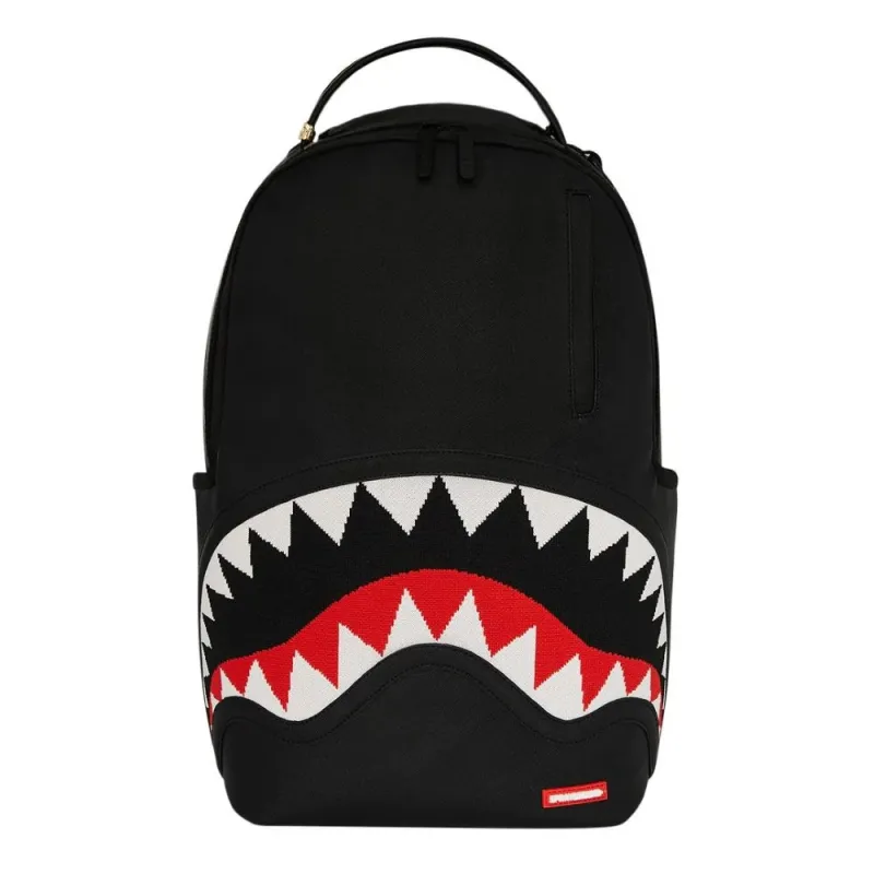 Sprayground Fly Knit Mouth mochila negra foto frontal