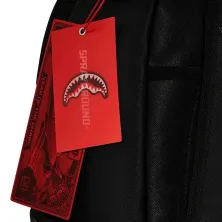 Sprayground Fly Knit Mouth mochila negra foto etiqueta
