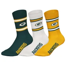 Pack 3 pares de Calcetines Green Bay Packers NFL