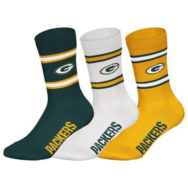 Pack 3 pares de Calcetines Green Bay Packers NFL Pack 3 pares de Calcetines Green Bay Packers NFL