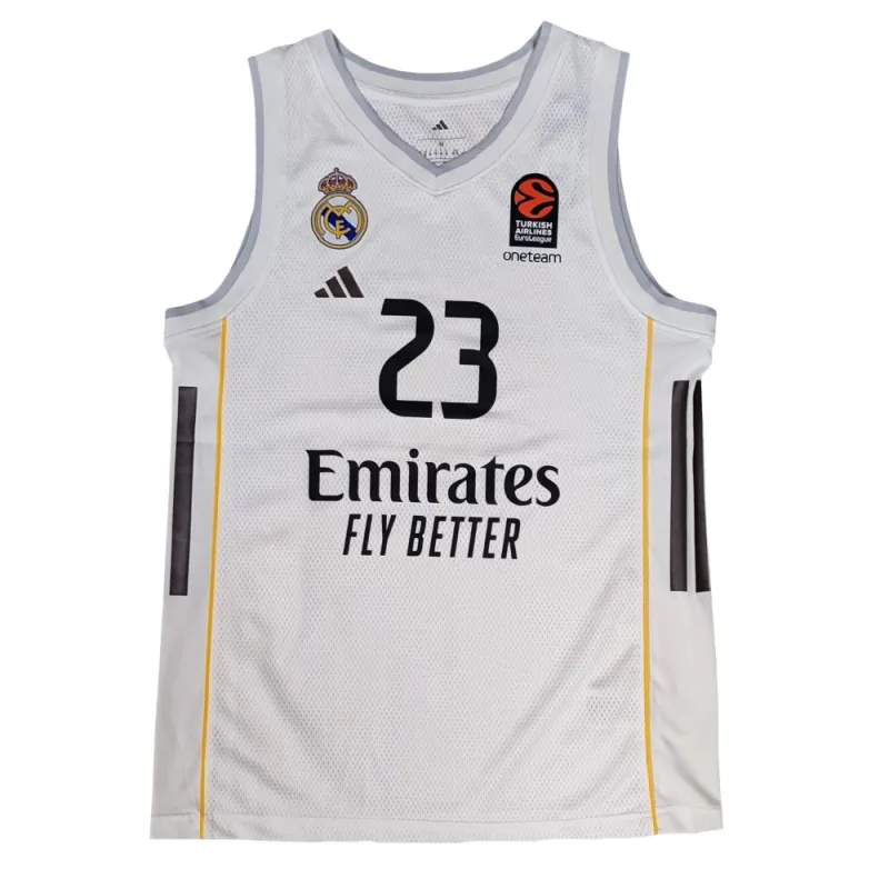 Camiseta Sergio Llull Real Madrid replica temporada 2025-26 blanca