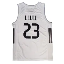 Camiseta Sergio Llull Real Madrid replica temporada 2025-26 blanca trasera