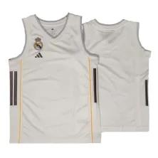 Camiseta Real Madrid baloncesto Adidas primera equipación blanca junior