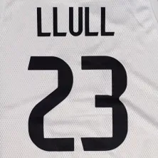 Camiseta Sergio Llull Real Madrid Emirates blanca trasera