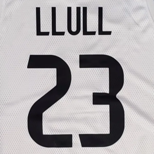 Camiseta Sergio Llull Real Madrid Emirates blanca trasera