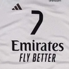 Camiseta Facundo Campazzo Real Madrid Emirates blanca junior detalle