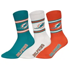 Calcetines Miami Dolphins NFL Pack 3 Colores Oficiales