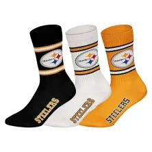 Calcetines Pittsburgh Steelers NFL Pack 3 Colores Oficiales