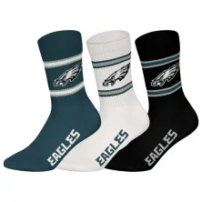 Calcetines Philadelphia Eagles NFL Pack 3 Colores Oficiales
