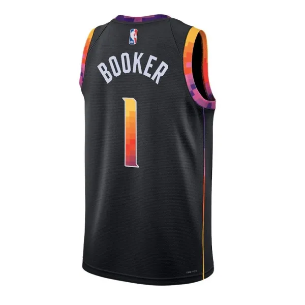 Camiseta Devin Booker Junior Statement Edition Negra, espalda