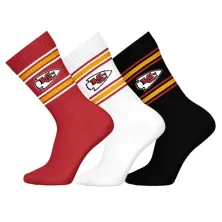 Calcetines Kansas City Chiefs NFL Pack 3 Colores Oficiales