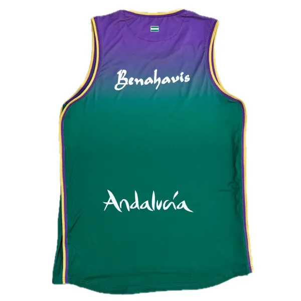 Camiseta Unicaja Malaga ACB verde parte trasera