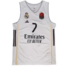 Camiseta Facundo Campazzo Real Madrid Emirates blanca junior frontal