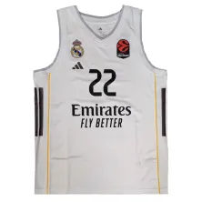 Camiseta Edy Tavares Real Madrid Baloncesto Primera Equipación Adidas 2025-26 blanca