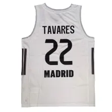 Camiseta Edy Tavares Real Madrid baloncesto Junior Adidas 2025-26 blanca
