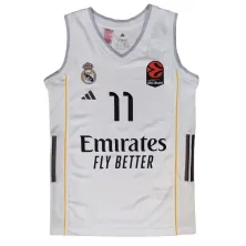 Camiseta Mario Hezonja Real Madrid Baloncesto Primera Equipación Adidas 2025-26 blanca