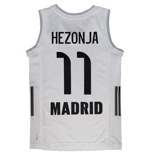 Camiseta Mario Hezonja Real Madrid Baloncesto Primera Equipación Adidas 2025-26 blanca