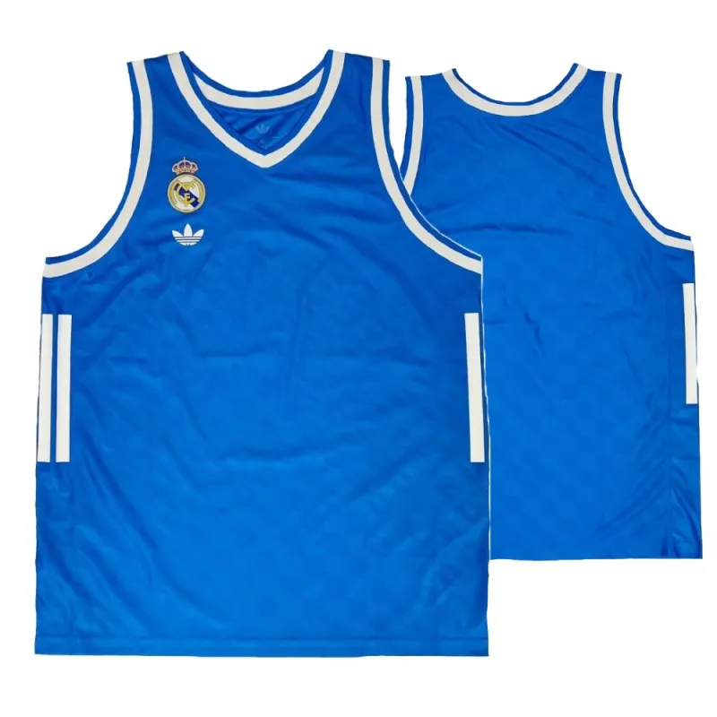 Camiseta Real Madrid Baloncesto junior azul retro Adidas