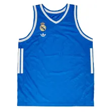 Camiseta Real Madrid Baloncesto junior azul retro Adidas frontal