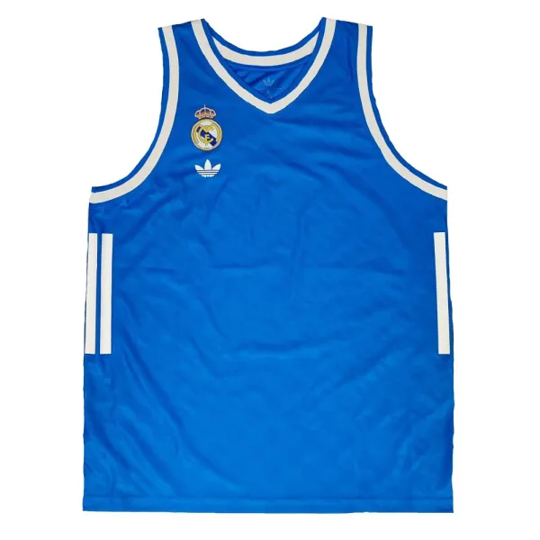 Camiseta Real Madrid Baloncesto junior azul retro Adidas frontal