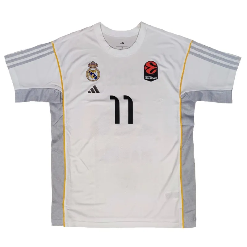 Camiseta calentamiento Mario Hezonja Real Madrid Baloncesto Adidas 2025 / 26