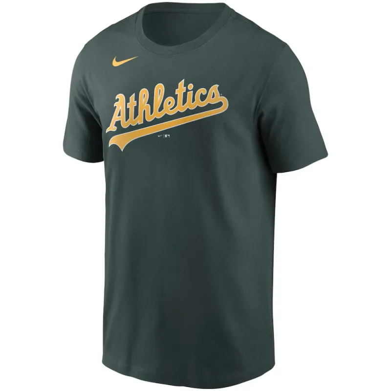 Camiseta manga corta algodón de los Oakland Athletics en verde