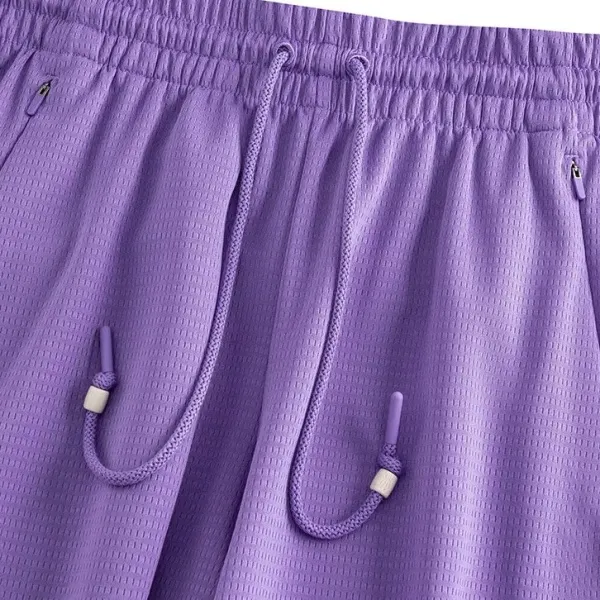 Pantalón corto Anta Knit Game morado cintura