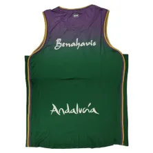 Camiseta Unicaja Malaga ACB verde espalda