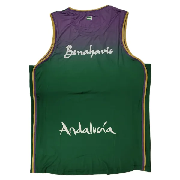 Camiseta Unicaja Malaga ACB verde espalda