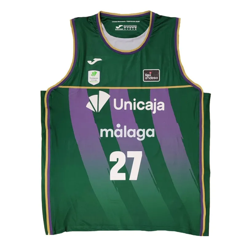 Camiseta Chris Duarte Unicaja Malaga verde Liga Endesa 2025-26 Joma