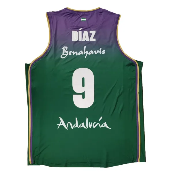 Camiseta Alberto Diaz Unicaja Málaga verde Liga Endesa 2025-26 Joma