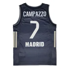 Camiseta Campazzo Real Madrid Equipación Adidas azul oscuro trasera