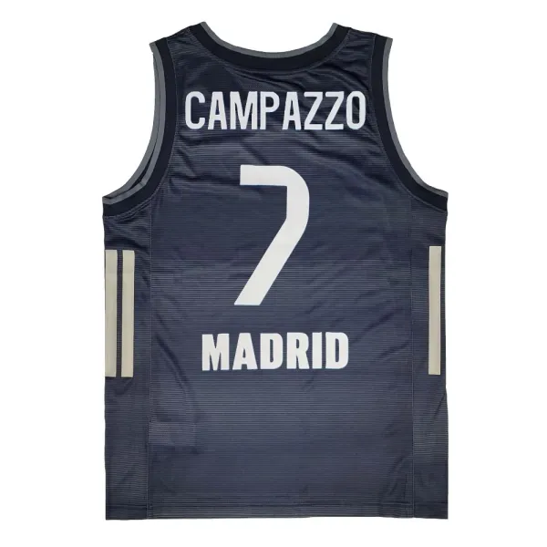 Camiseta Campazzo Real Madrid Equipación Adidas azul oscuro trasera