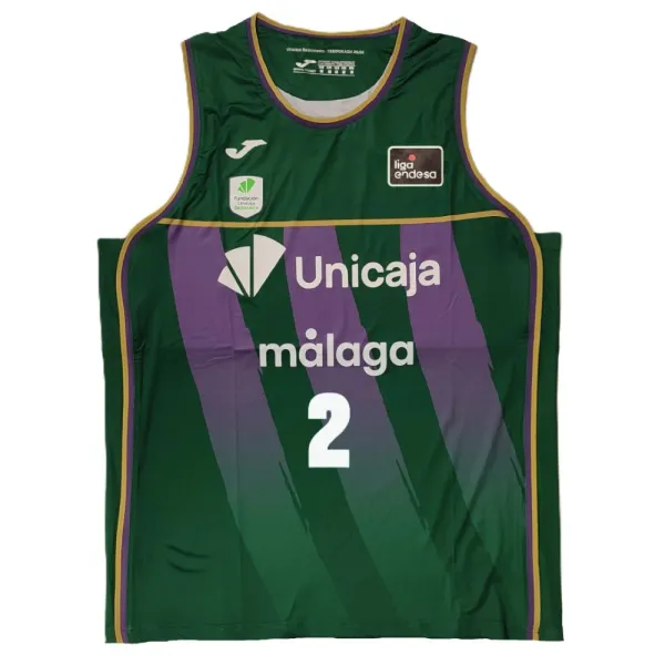 Camiseta Olek Balcerowski Unicaja Málaga verde Liga Endesa 2025-26 Joma