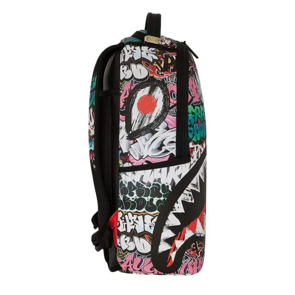 Sprayground Split Cybershark - mochila de moda de lado