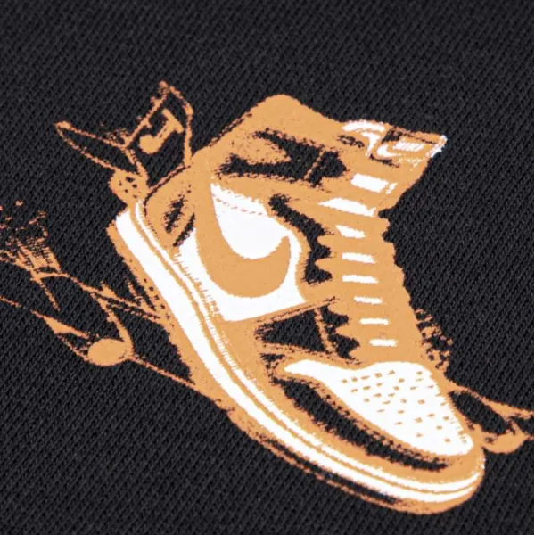 Sudadera Air Jordan Has Landed Junior en negro, detalle