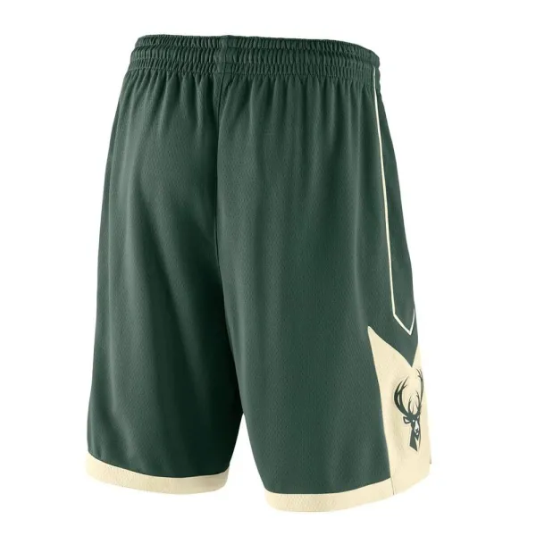 Pantalón corto baloncesto Milwaukee Bucks NBA Icon Edition de Nike, vista trasera Pantalón corto baloncesto Milwaukee Bucks NBA Icon Edition de Nike, vista trasera