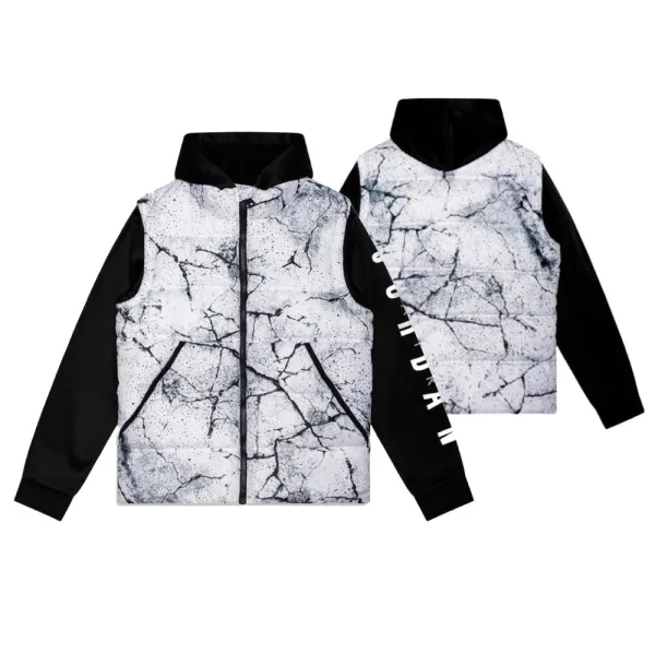 Chaqueta con capucha junior Jordan Fer Puffer Cement Chaqueta con capucha junior Jordan Fer Puffer Cement
