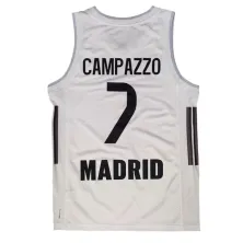 Camiseta Facundo Campazzo blanca Real Madrid Baloncesto espalda Camiseta Facundo Campazzo blanca Real Madrid Baloncesto espalda