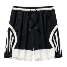 Short baloncesto Anta Kai Knit Game en negro