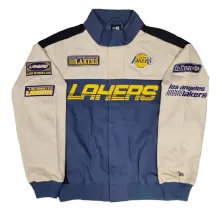 Chaqueta Lakers NBA Motorsport bordada frontal 2 Chaqueta Lakers NBA Motorsport bordada frontal 2
