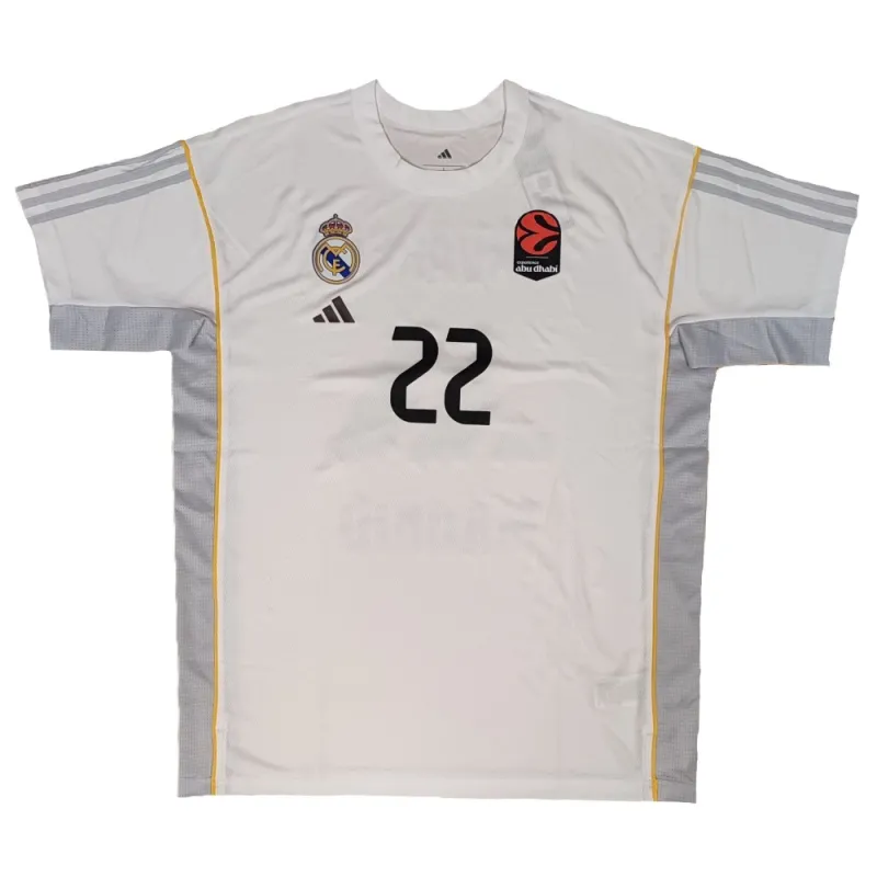 Camiseta calentamiento Edy Tavares Real Madrid Baloncesto Adidas 2025 / 26