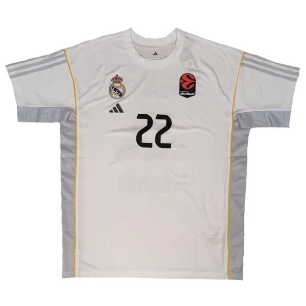 Camiseta calentamiento Edy Tavares Real Madrid Baloncesto Adidas 2025 / 26