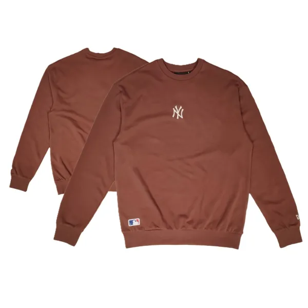 Sudadera New York Yankees MLB League Essential Marrón de New Era, doble vista Sudadera New York Yankees MLB League Essential Marrón de New Era, doble vista