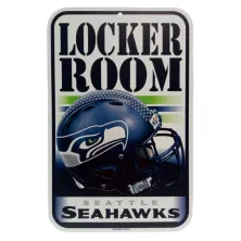 Placa de vestuario plastica NFL de los Seattle Seahawks